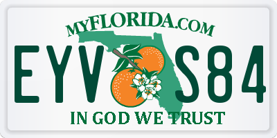 FL license plate EYVS84