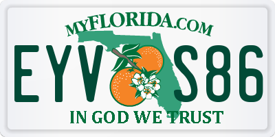 FL license plate EYVS86