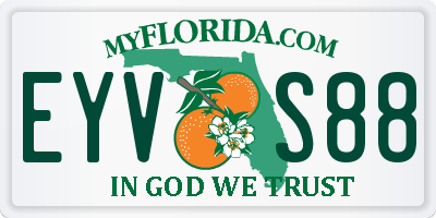 FL license plate EYVS88