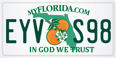 FL license plate EYVS98