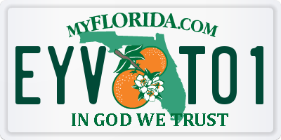 FL license plate EYVT01
