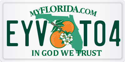 FL license plate EYVT04