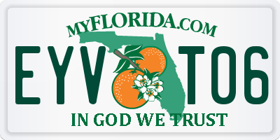 FL license plate EYVT06