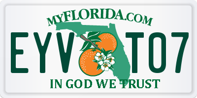 FL license plate EYVT07