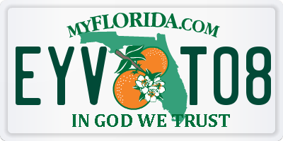 FL license plate EYVT08