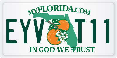 FL license plate EYVT11
