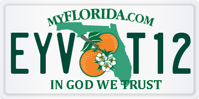 FL license plate EYVT12