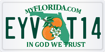 FL license plate EYVT14