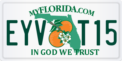 FL license plate EYVT15