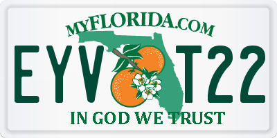 FL license plate EYVT22