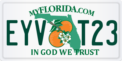 FL license plate EYVT23