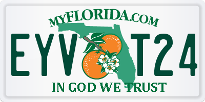 FL license plate EYVT24