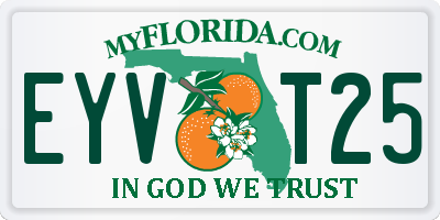 FL license plate EYVT25