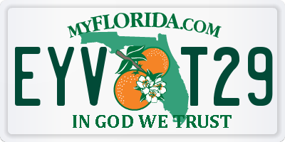 FL license plate EYVT29