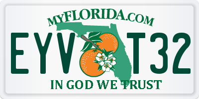FL license plate EYVT32