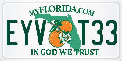 FL license plate EYVT33