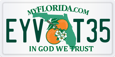 FL license plate EYVT35