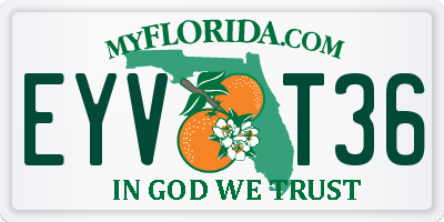 FL license plate EYVT36