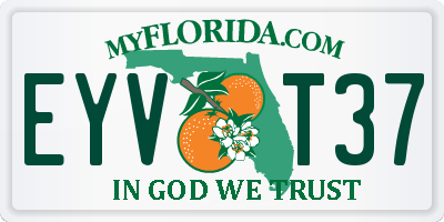 FL license plate EYVT37