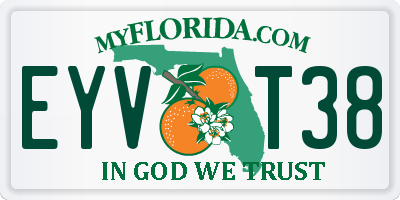 FL license plate EYVT38