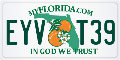 FL license plate EYVT39
