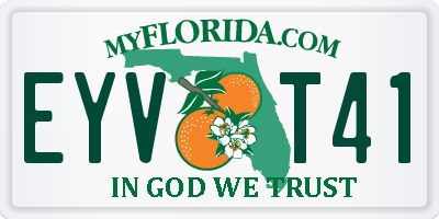 FL license plate EYVT41