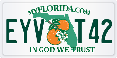 FL license plate EYVT42