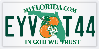 FL license plate EYVT44