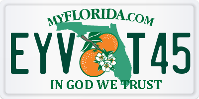FL license plate EYVT45