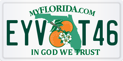 FL license plate EYVT46