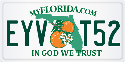 FL license plate EYVT52