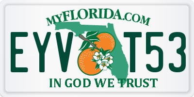 FL license plate EYVT53