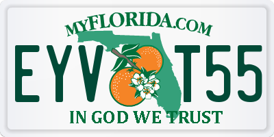 FL license plate EYVT55