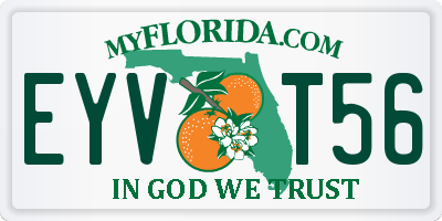 FL license plate EYVT56