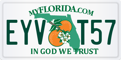 FL license plate EYVT57