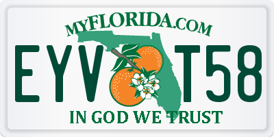 FL license plate EYVT58