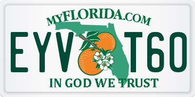 FL license plate EYVT60