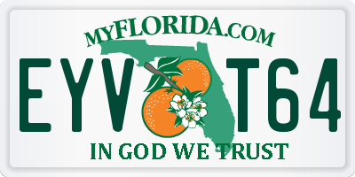 FL license plate EYVT64