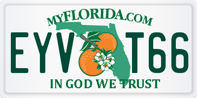 FL license plate EYVT66