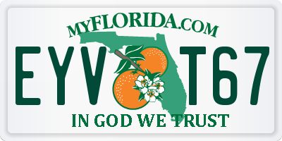 FL license plate EYVT67