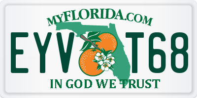 FL license plate EYVT68