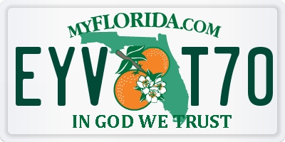 FL license plate EYVT70