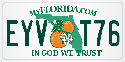 FL license plate EYVT76