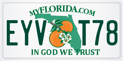FL license plate EYVT78
