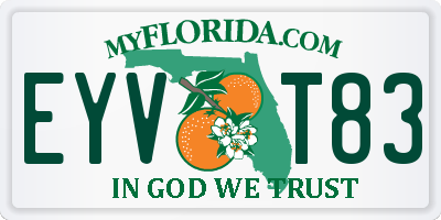 FL license plate EYVT83