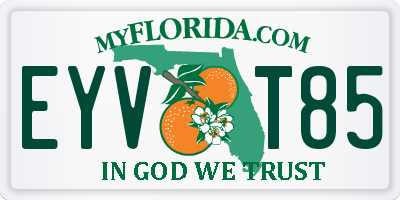 FL license plate EYVT85