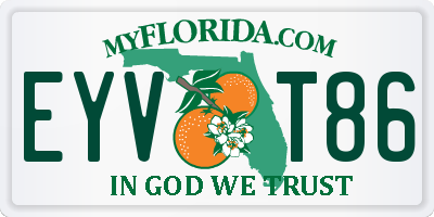 FL license plate EYVT86