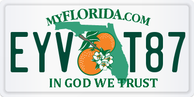 FL license plate EYVT87