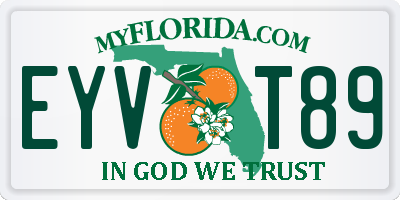 FL license plate EYVT89