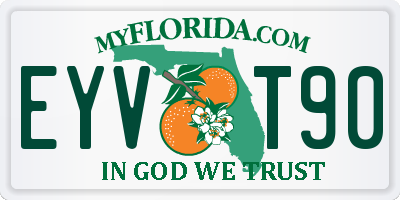 FL license plate EYVT90